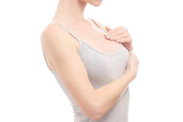 Vrouwelijke borst gezondheid borst specialist geïsoleerd — Stockfoto