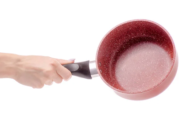 A pan of a ladle in hand — Stock Photo, Image