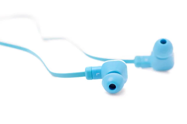 Auriculares azules música — Foto de Stock