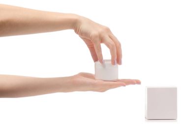 Kadın el kremi yüz kutusu için