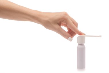 Kadın el sprey boğaz için