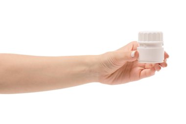 Haplarla bir pot ile eller