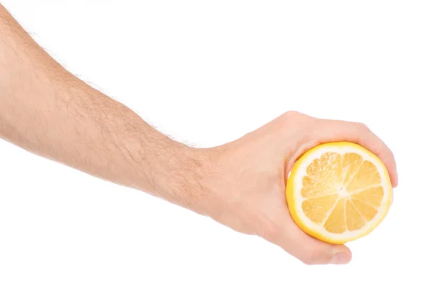 Male hand lemon — Stock Photo, Image