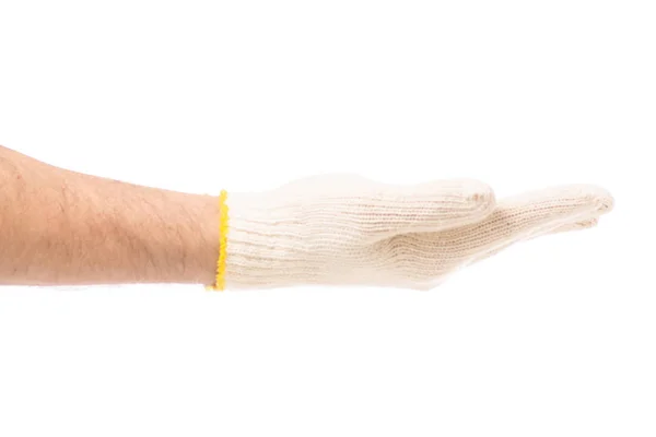 建設の男性手手袋ショー — ストック写真