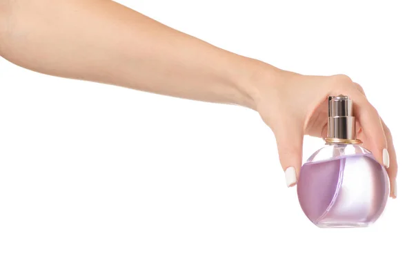 Perfume de mano femenina — Foto de Stock