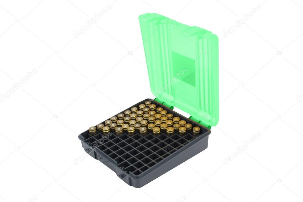 Bullets in a plastic box