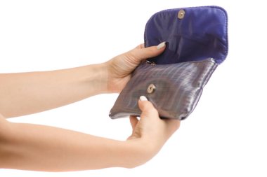 Erkek el güzel mavi kozmetik çantası