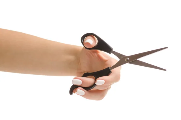 Female hand scissors — Stock Photo, Image