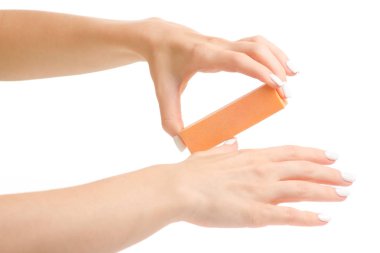 Kadın eli manikür merhemi.