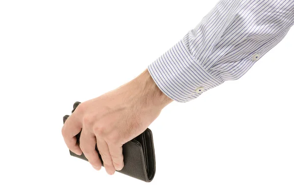 Απομόνωση πορτοφόλι ανδρικό χέρι — Φωτογραφία Αρχείου