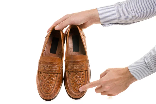 erkek eller deri ayakkabı