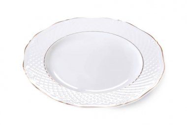 Altın RIM ile beyaz tabak