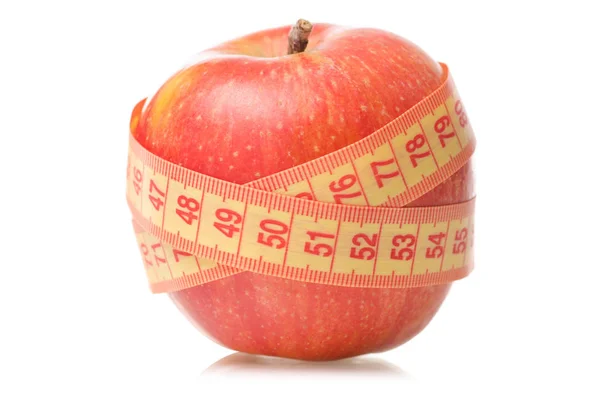 Apple centimeter health losing weight Stock Photo