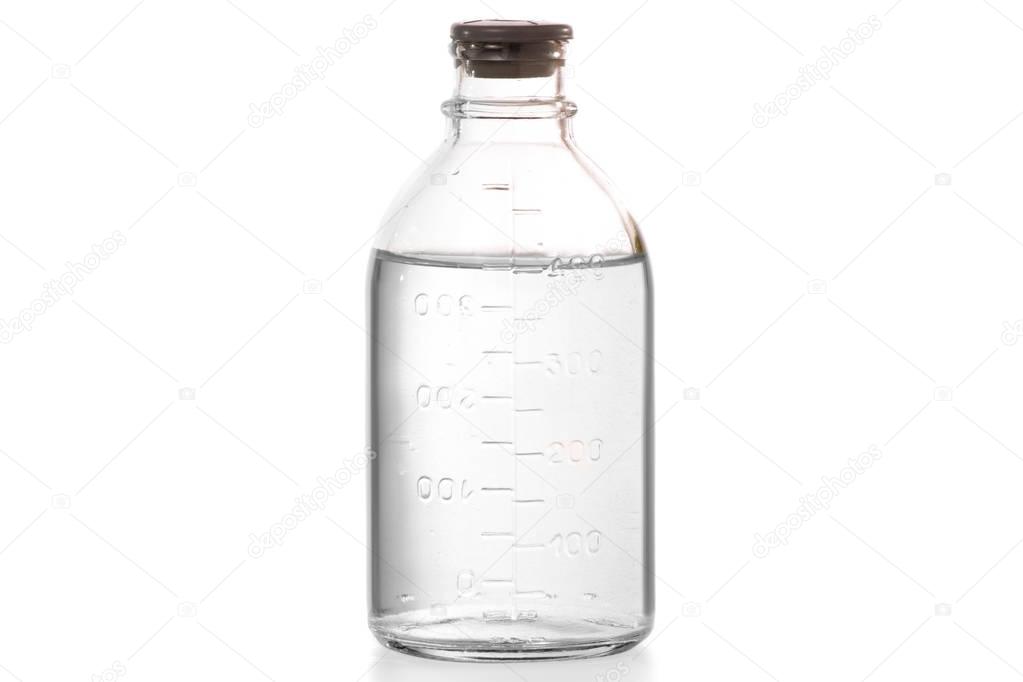 Bottle with medical alcohol disinfection