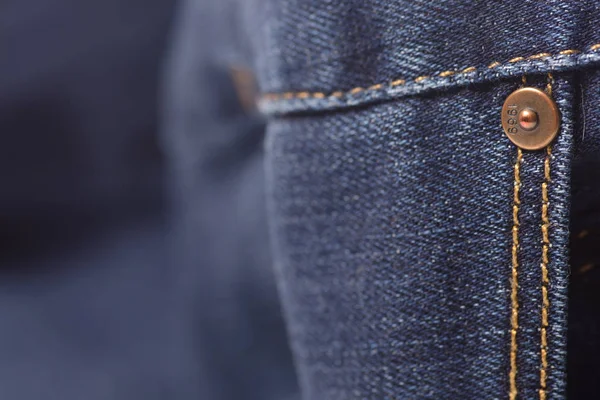 Jeans azul macro tecido — Fotografia de Stock