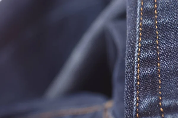 Jeans azul macro tecido — Fotografia de Stock