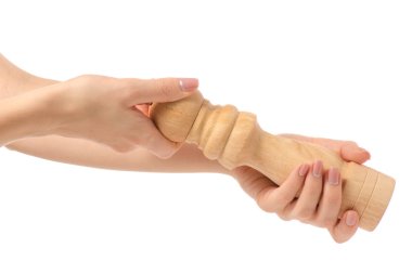 Karabiber değirmeni ahşap el