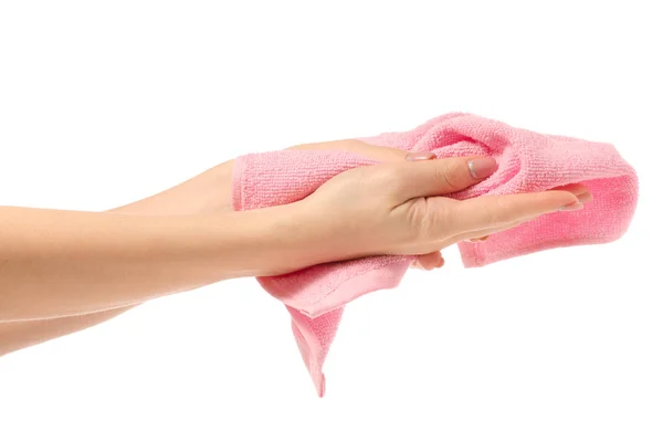 Ręcznik ręka wytrzeć — Zdjęcie stockowe