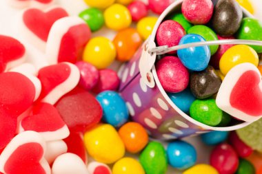 Çok renkli sır jöle fasulye hünnap hayalarına şeker şekerlemeler