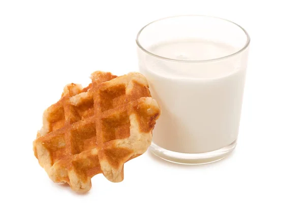 Verre de gaufre au lait — Photo