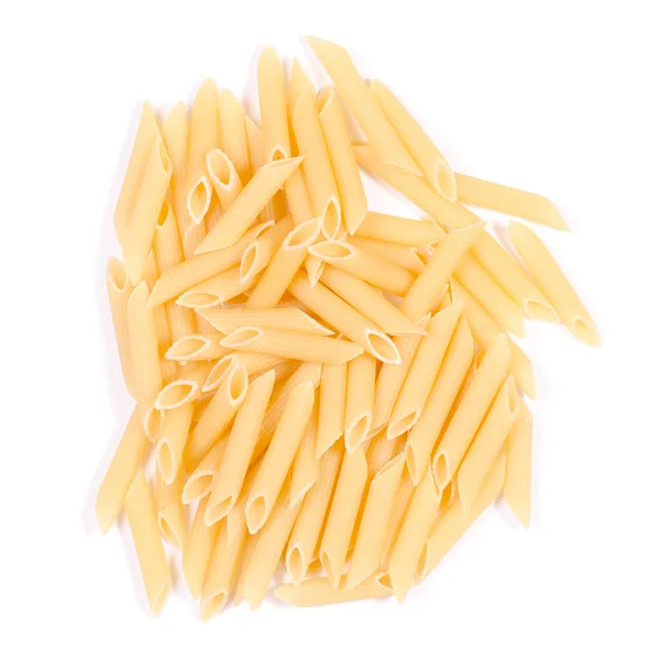 Macaroni pile of feathers on a white background — Stock Photo, Image