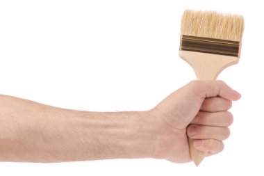 El için boya fırçası