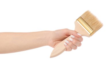 El için boya fırçası