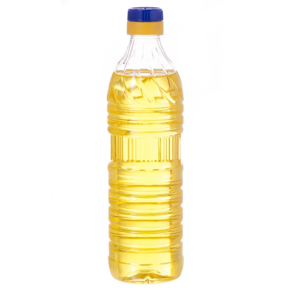 Um óleo de girassol de garrafa — Fotografia de Stock