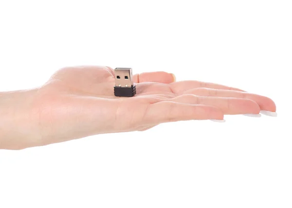 Bluetooth usb adapter in hand — Stock Photo, Image