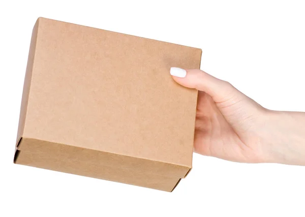 Box in hand — Stock Photo, Image