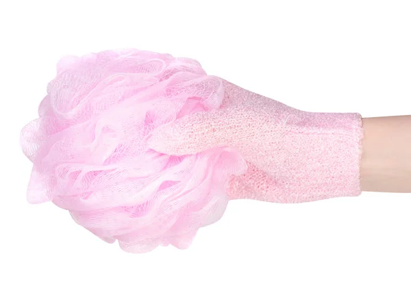 Loofah rose à la main — Photo