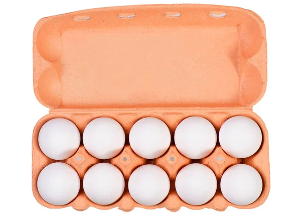 Csirke tojás egy dobozban — Stock Fotó