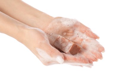 Sabunlu el bakımı doğal sabun