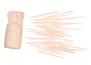 Bir varil içinde kürdan içinde bir ahşap kutu