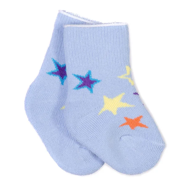 Baby blue socks — Stock Photo, Image