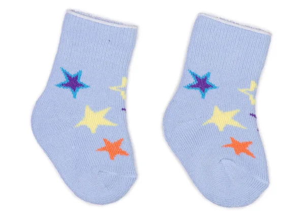 Baby blaue Socken — Stockfoto