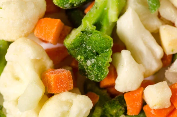 Замороженные овощи смешивают натуральный макрос — стоковое фото