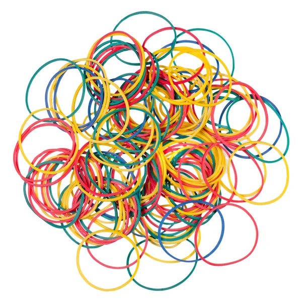Многоцветные резиновые ленты — стоковое фото