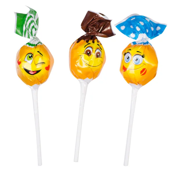 Chupa chups candy lächelt — Stockfoto