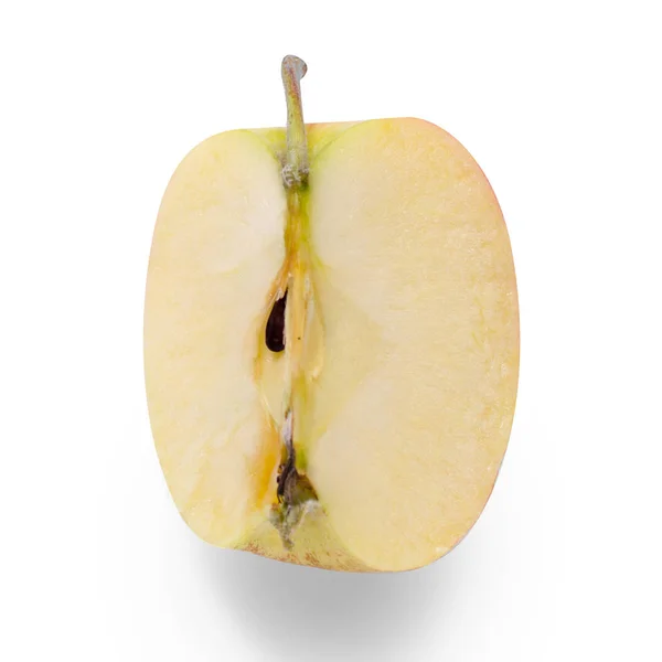 Шматок яблука на білому фоні ізоляції — стокове фото