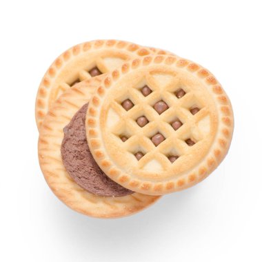 Kurabiye bisküvi çikolata kakao ile doldurma