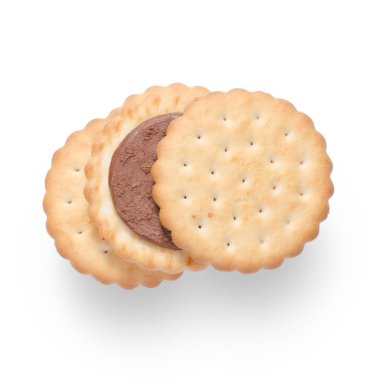 Kurabiye bisküvi çikolata kakao ile doldurma