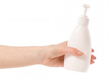 El sabunu şişe Sabunluk ile beyaz