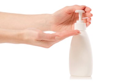 El sabunu şişe Sabunluk ile beyaz