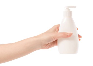 El sabunu şişe Sabunluk ile beyaz