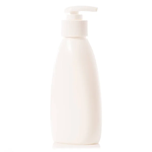Mydło biały butelka z dozownikiem — Zdjęcie stockowe