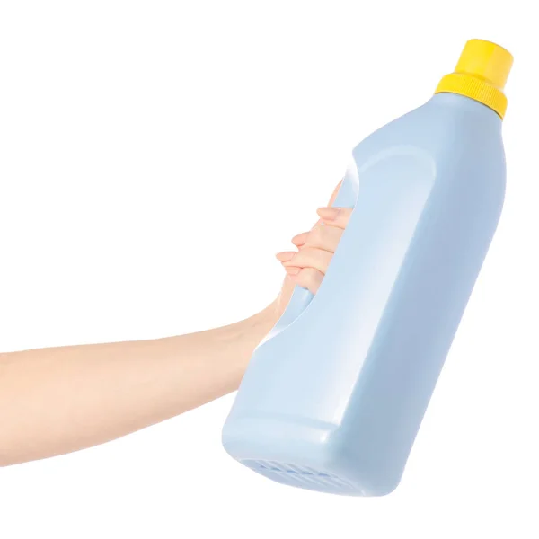 Frasco de plástico para detergente líquido para ropa en gel de mano — Foto de Stock