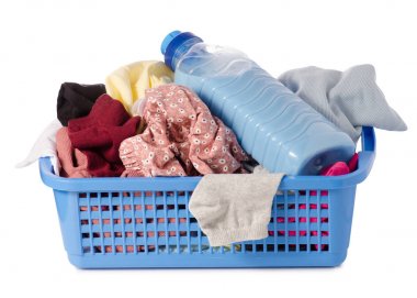 Çamaşır sepeti kirli el temiz sıvı toz saç kremi yumuşatıcı şişe yıkama