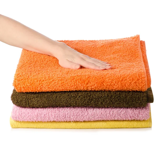 En bunt handdukar hand — Stockfoto