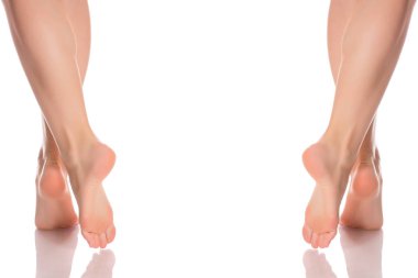 Kadın ayakları bacakları topuk Ayak farklı yönden Tıp Güzellik sağlık ayarla.